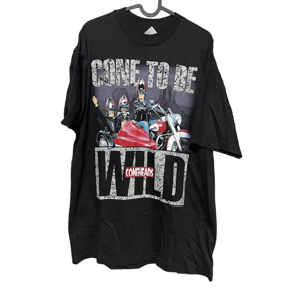 Vtg Hanes Coneheads T-Shirt 1993 Movie Bad To The Cone Size L Cone To Be Wild